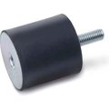 J.W. Winco Vibration Mount, 1 Tapped Hole, 1 Threaded Stud, 1.00" Dia, .75"H, 1/4-20 Thread 351.2-25-19-1/4-55